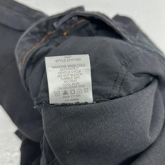 Tory Burch Jeans Low Rise Pants Denim Leather Trim Leggings Zip Up Black Size 28 - Picture 10 of 12